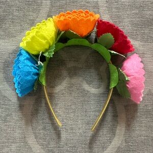 Floral Kids Headband colorful rainbow
